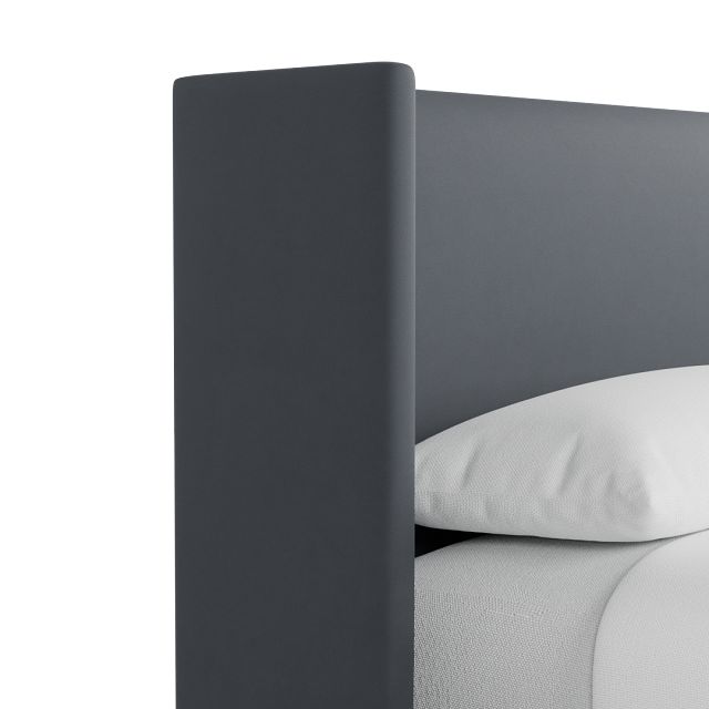 Captiva Joya Gray 48" Upholstered Shelter Bed