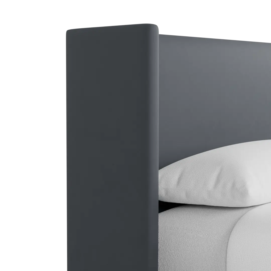 Captiva Joya Gray 48" Upholstered Shelter Bed Captiva Joya Gray 48" Upholstered Shelter Bed