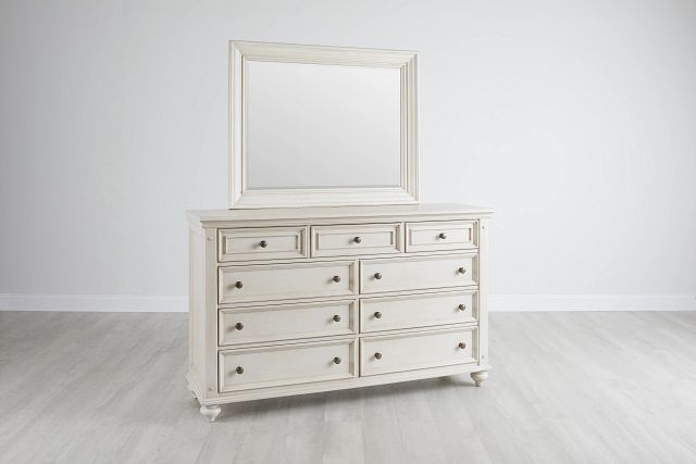 Savannah Ivory Dresser & Mirror