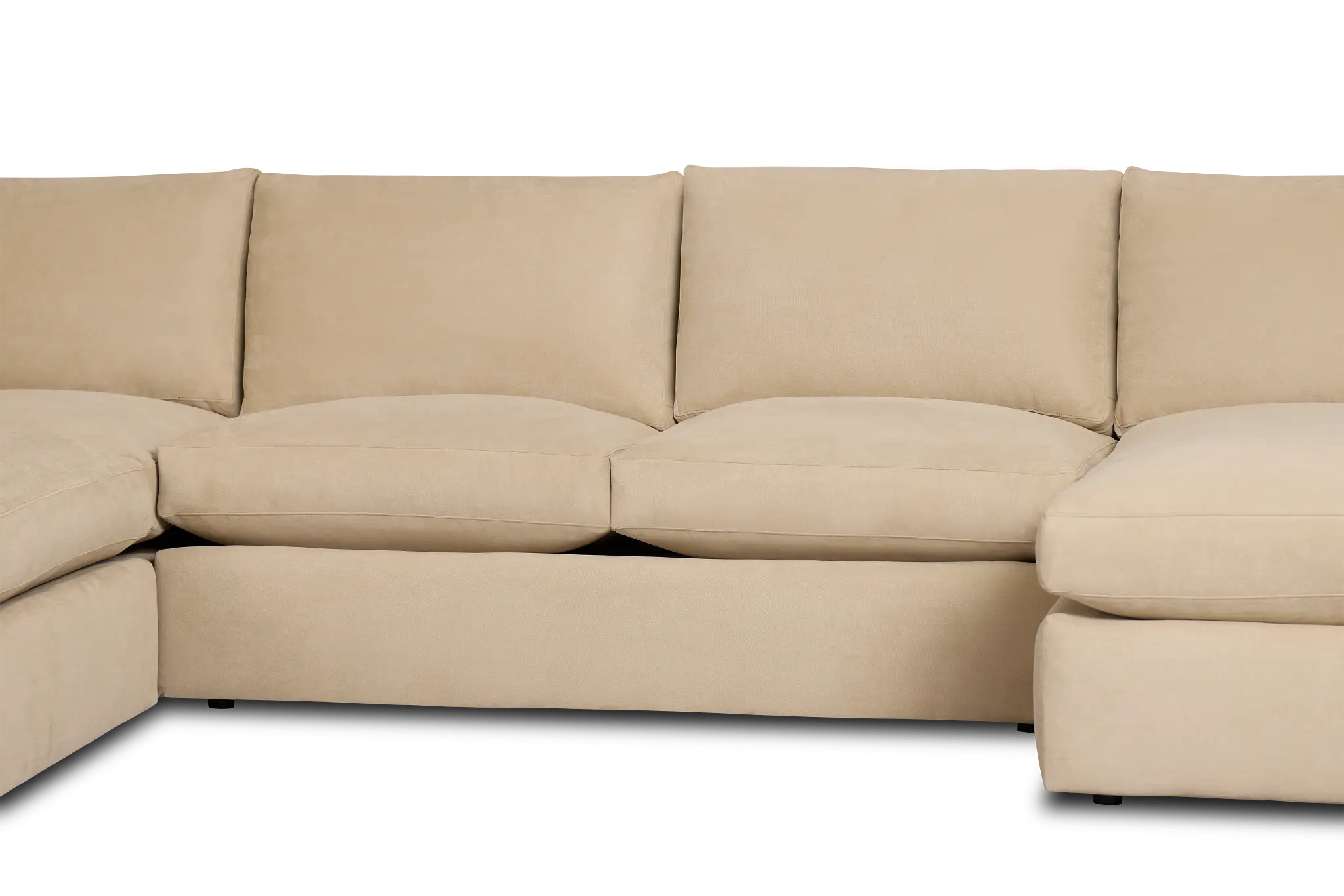 Hudson Beige Fabric Medium Right Chaise Sectional Hudson Beige Fabric Medium Right Chaise Sectional