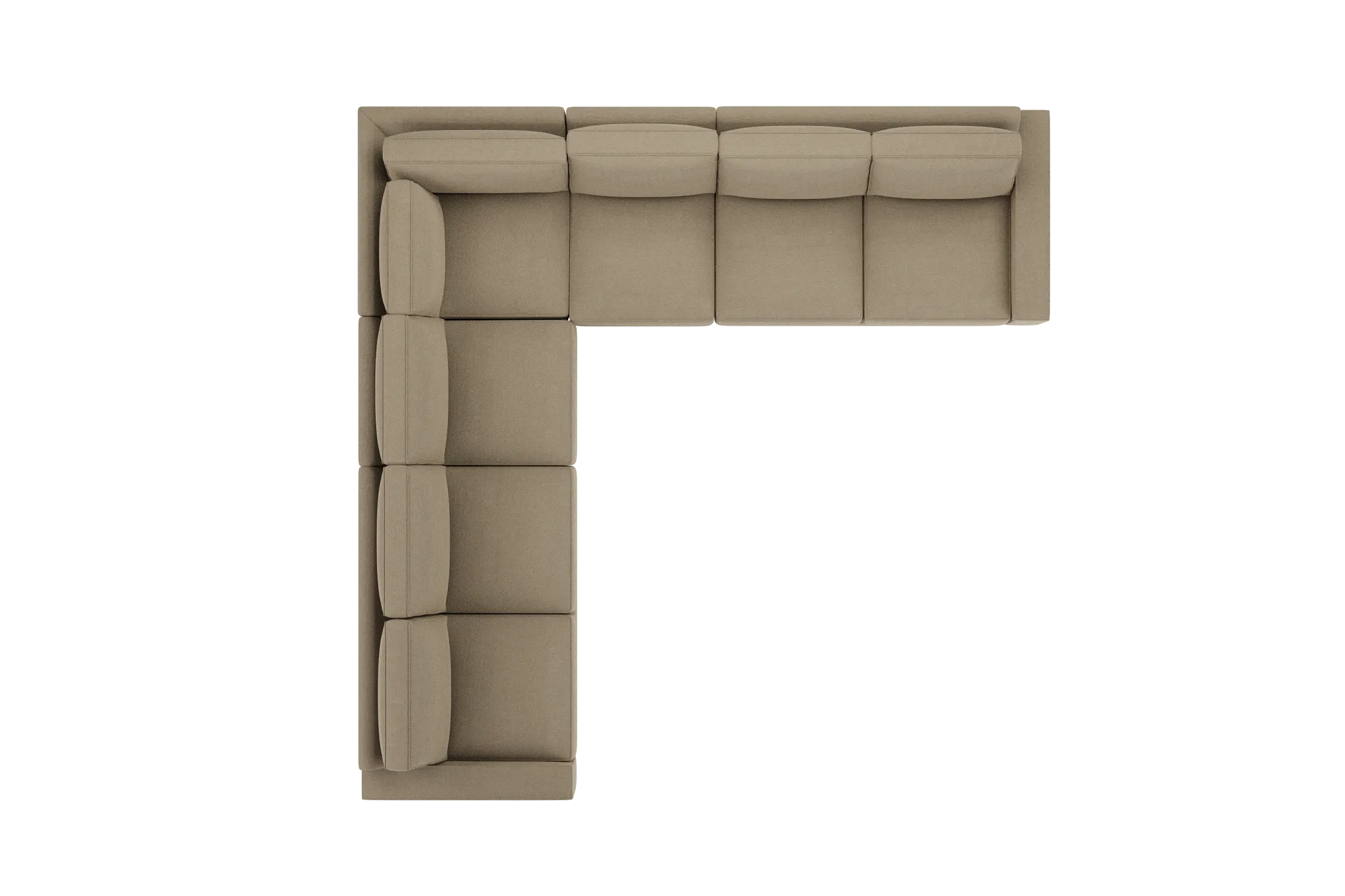 Edgewater Elite Taupe Large Two-arm Sectional