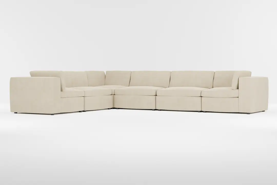 Destin Peyton Beige Fabric 6-piece Modular Sectional Destin Peyton Beige Fabric 6-piece Modular Sectional