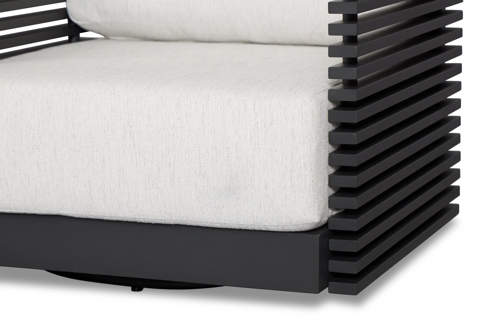 Monterey Black Aluminum Swivel Chair With Light Gray Cushions Monterey Black Aluminum Swivel Chair With Light Gray Cushions