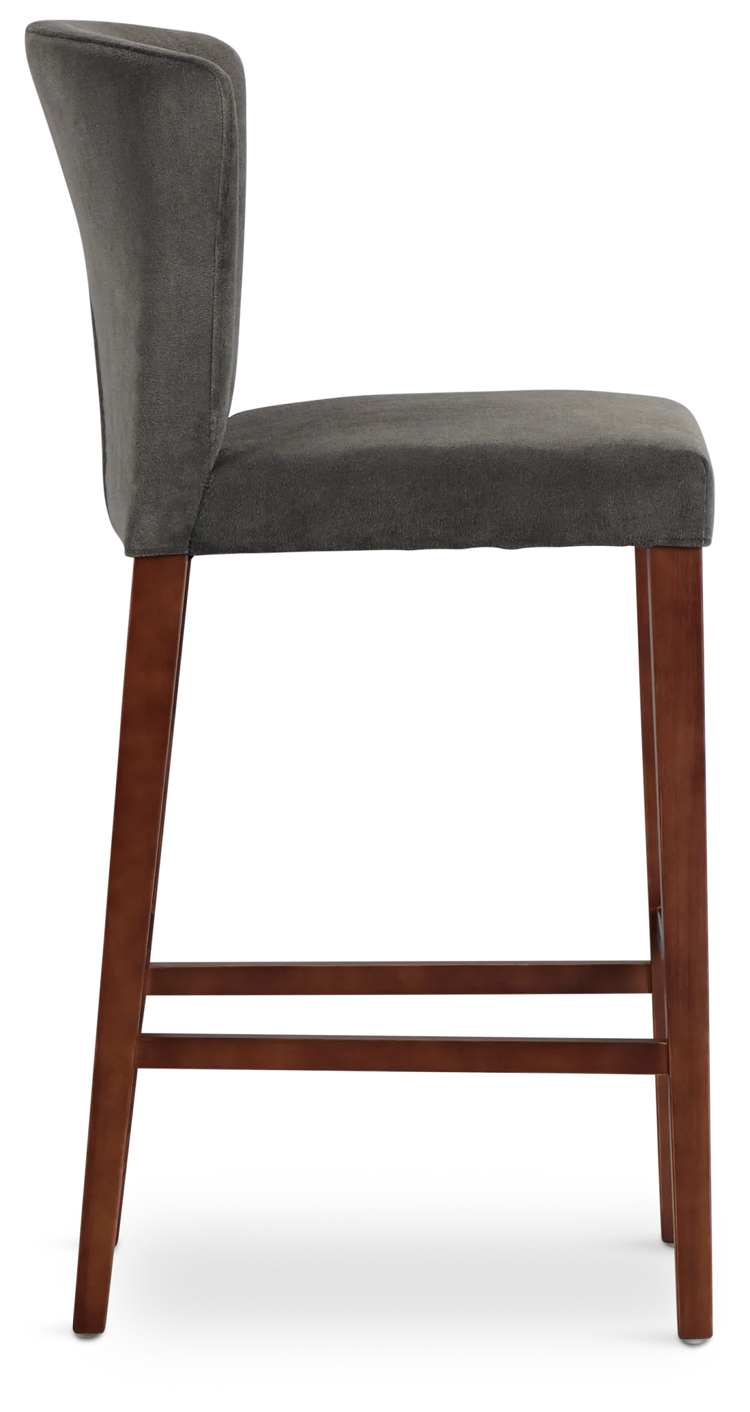 Bentley Dark Gray Velvet 30" Upholstered Barstool