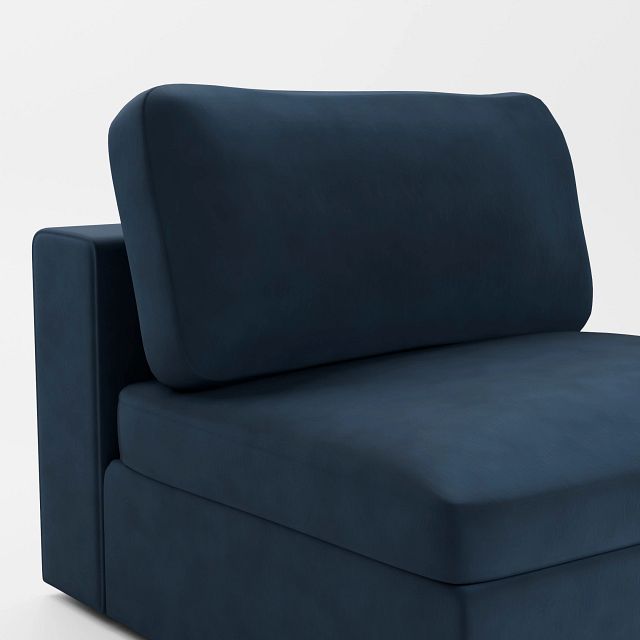 Destin Joya Dark Blue Velvet Swivel Chair