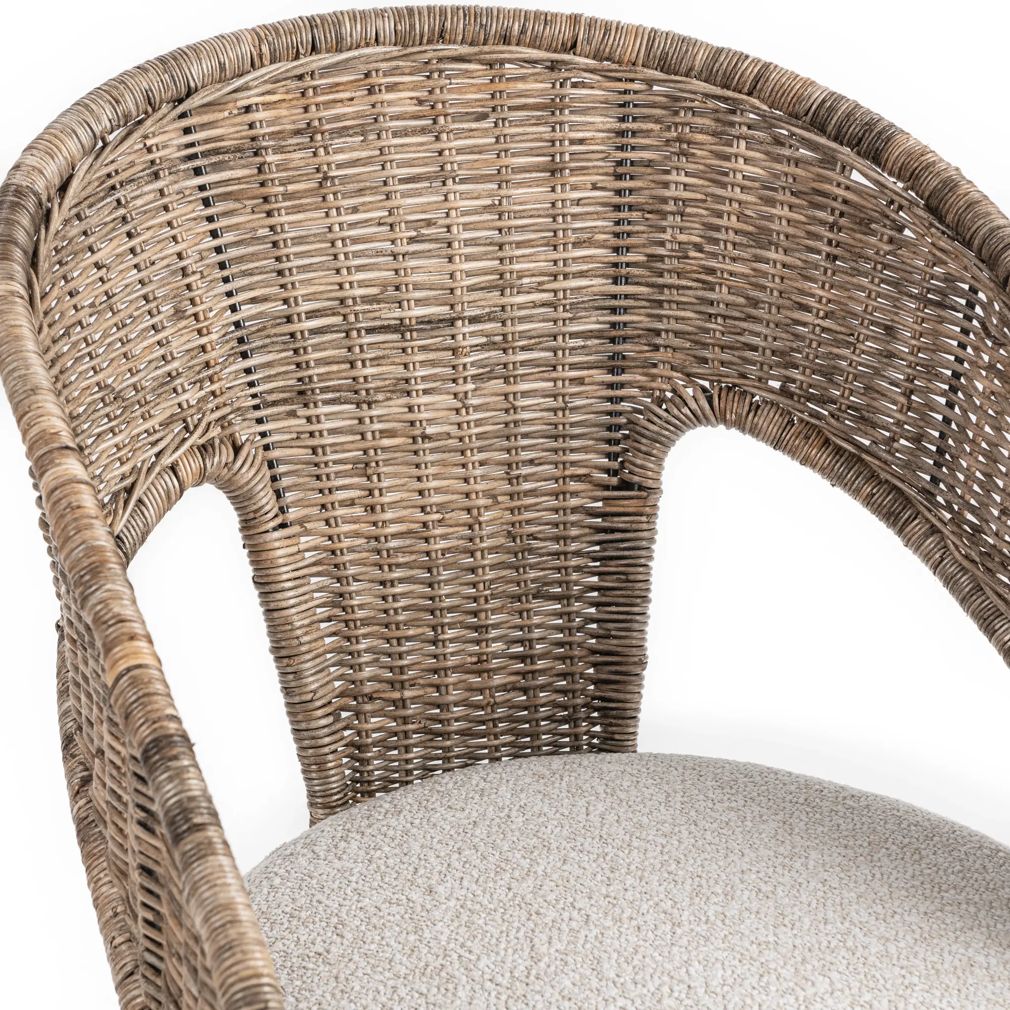 Isa Light Beige Woven 24" Barstool Isa Light Beige Woven 24" Barstool