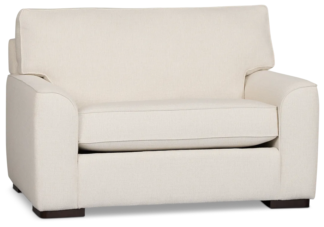 Sinclair Light Beige Fabric Cooling Memory Foam Sleeper