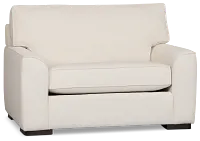 Sinclair Light Beige Fabric Cooling Memory Foam Sleeper