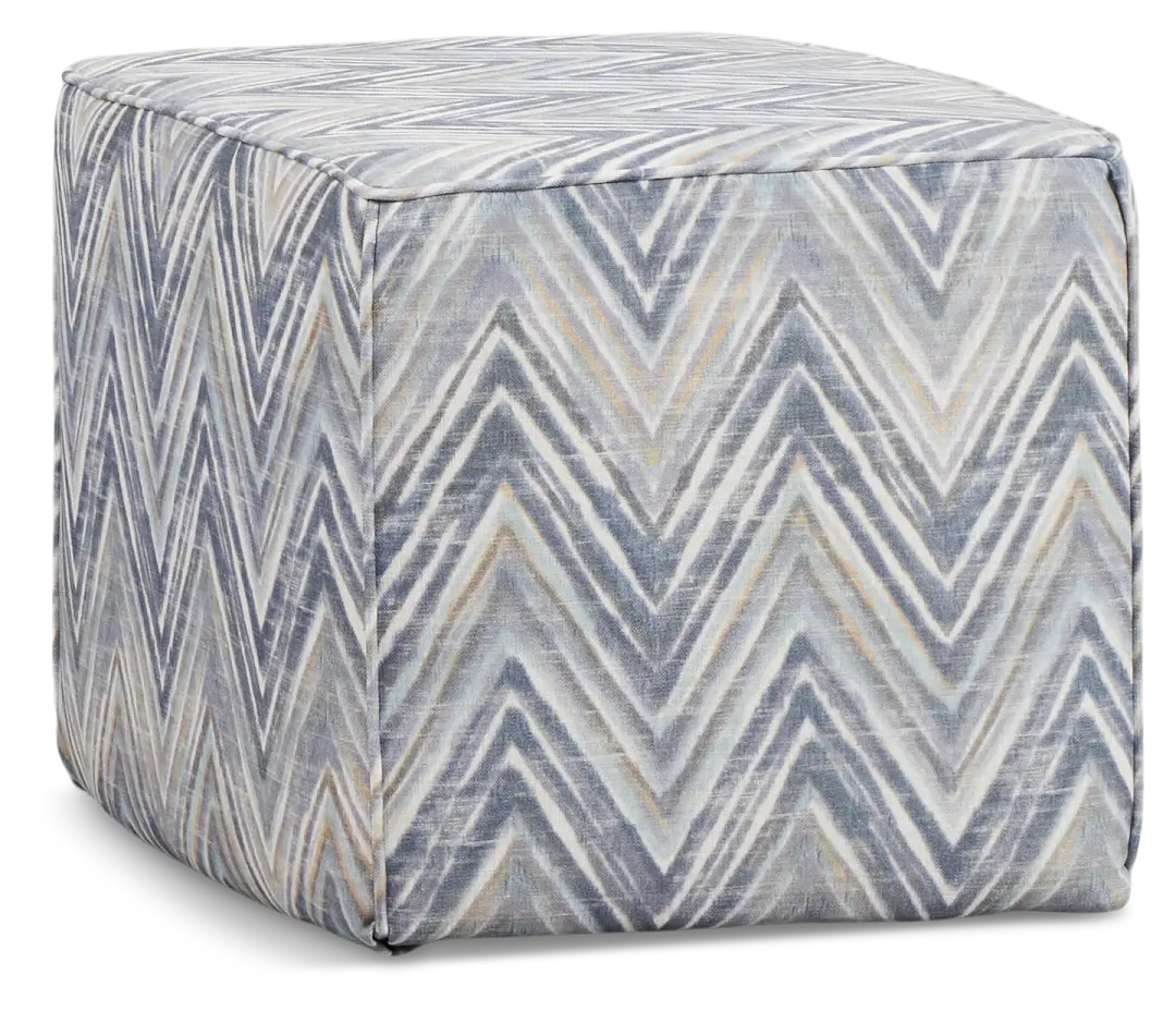 Zezster Gray Fabric Accent Pouf Zezster Gray Fabric Accent Pouf