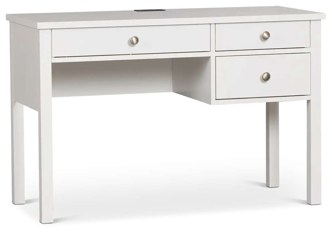 Charleston White 3-drawer Desk Charleston White 3-drawer Desk