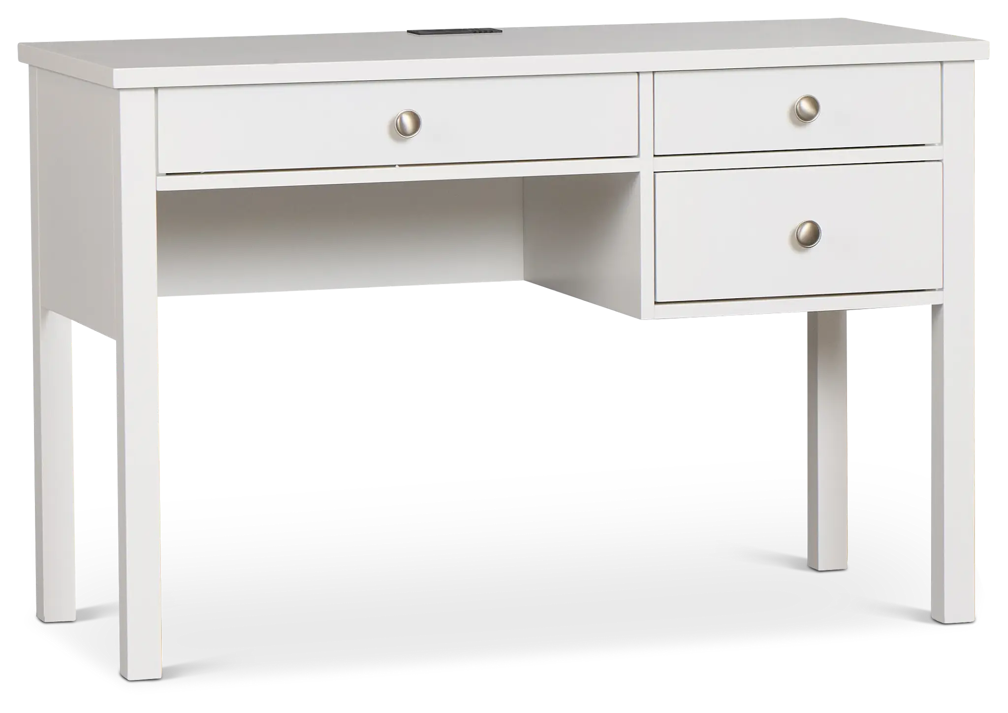 Charleston White 3-drawer Desk Charleston White 3-drawer Desk