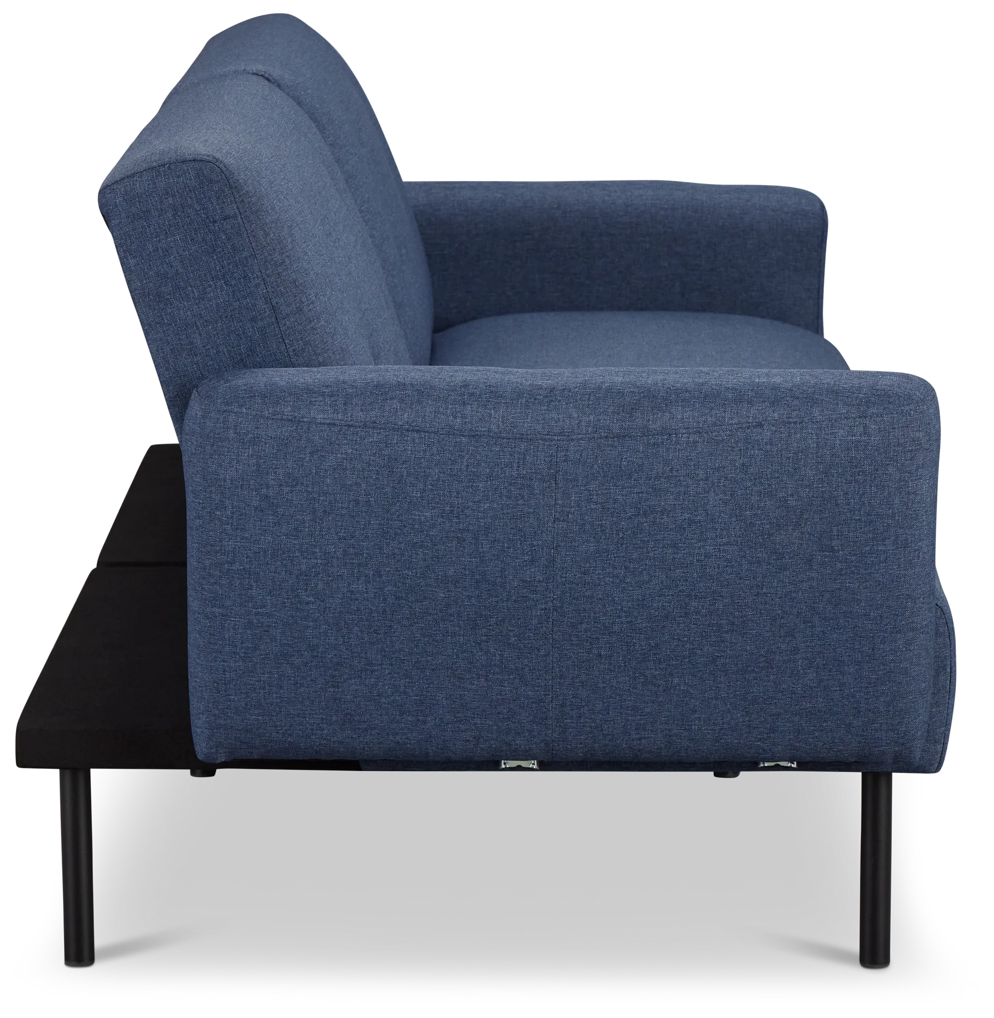 Denali Dark Blue Fabric Sofa Futon