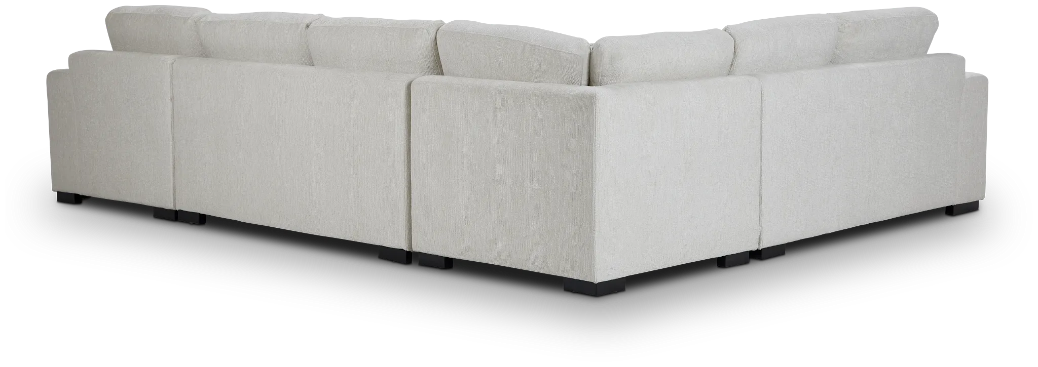 Blakely White Fabric Right Chaise Storage Sectional