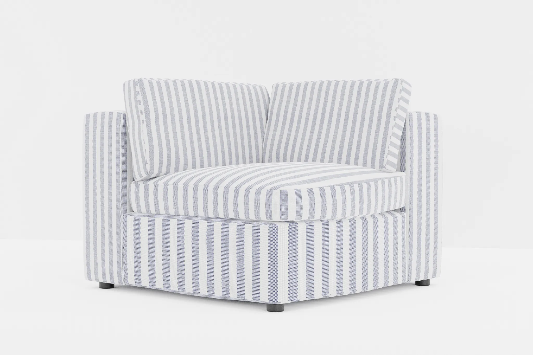 Destin Sea Lane Dark Blue Fabric Corner Chair