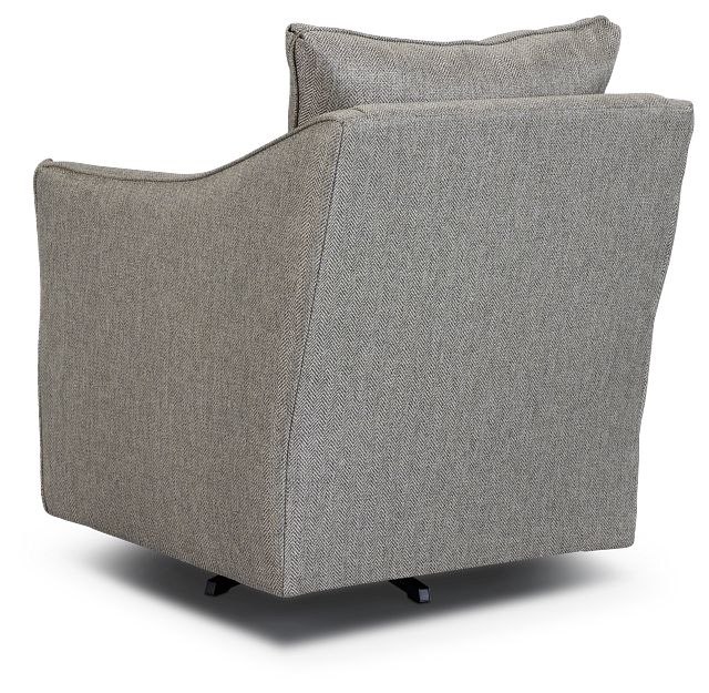 Avery Dark Gray Fabric Swivel Rocking Glider