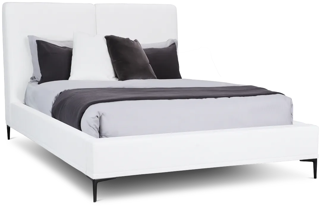 Emit Ivory Uph Panel Bed