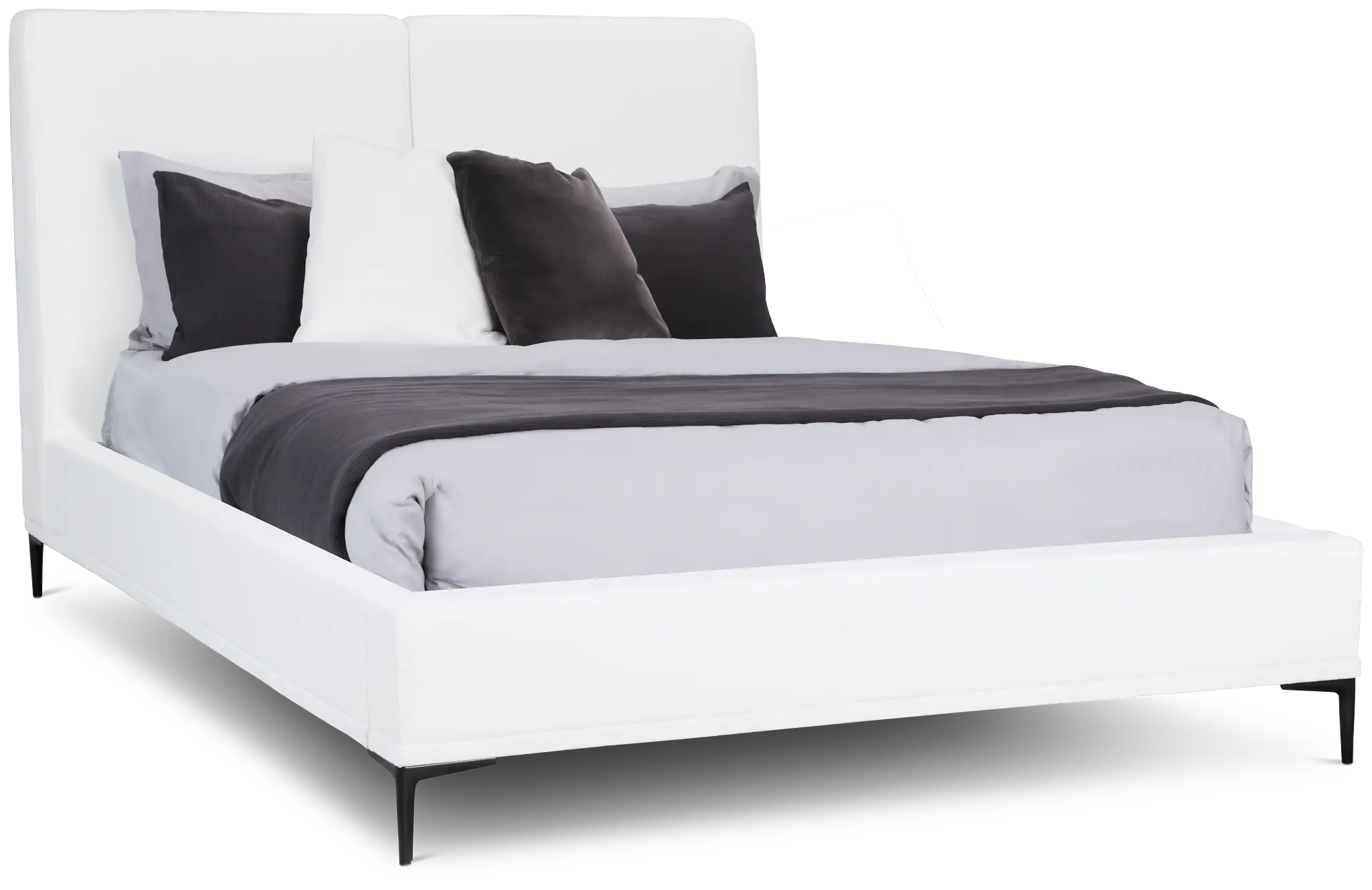 Emit Ivory Uph Panel Bed Emit Ivory Uph Panel Bed