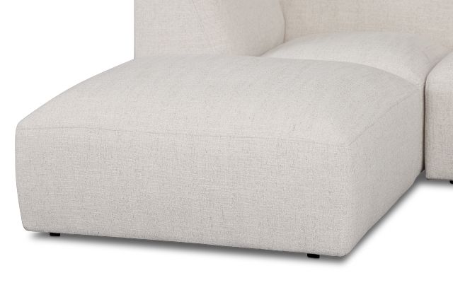 Baylor Light Beige Fabric 5-piece Left Facing Bumper Sectional