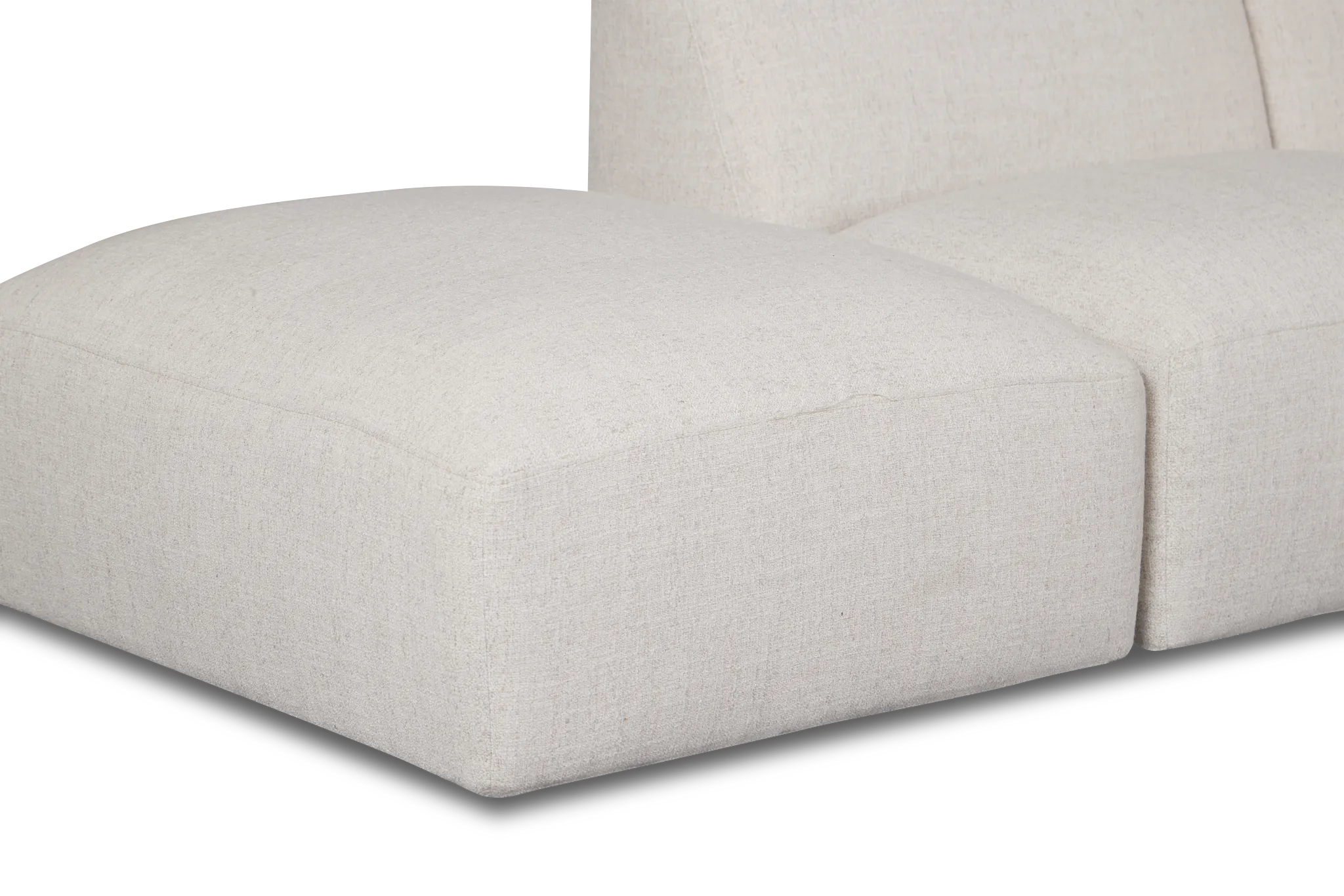 Baylor Light Beige Fabric 5-piece Left Facing Bumper Sectional