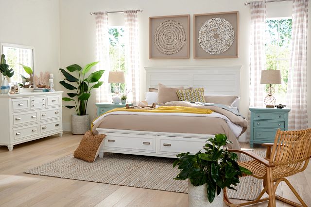 Cape Cod Ivory Panel Storage Bedroom