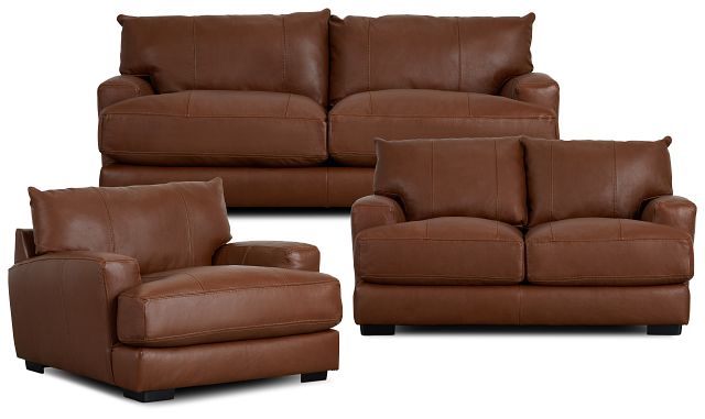 Dakota Brown Lthr Vinyl Living Room, Durango Leather Sofa Furniture Row
