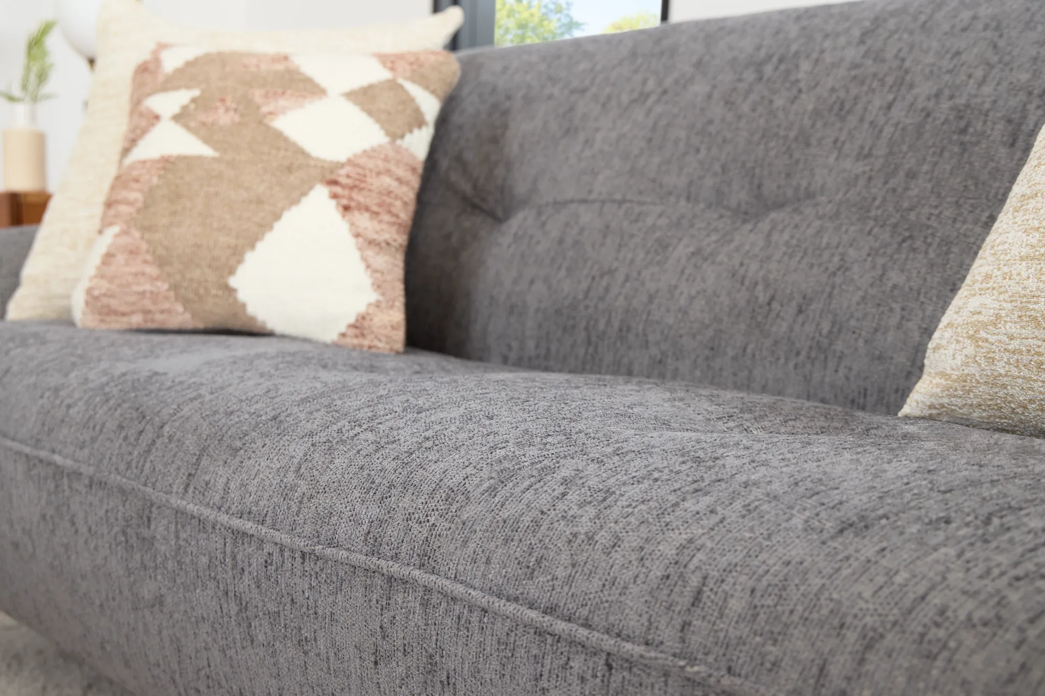 Zoey Dark Gray Fabric Sofa