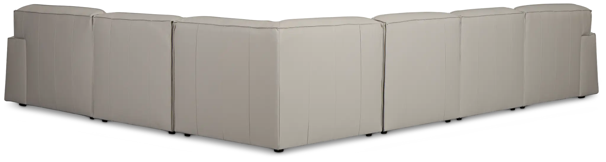 Blanca Gray Leather 6-piece Modular Sectional Blanca Gray Leather 6-piece Modular Sectional