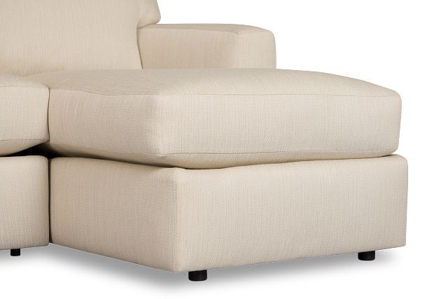 Rhodes Beige Fabric Large Right Chaise Sectional