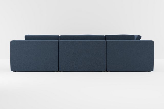 Destin Elite Dark Blue Fabric 8-piece Modular Sectional