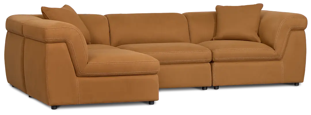Aria Medium Brown Micro Immersive 4-piece Modular Sectional W/2 Speakers Aria Medium Brown Micro Immersive 4-piece Modular Sectional W/2 Speakers