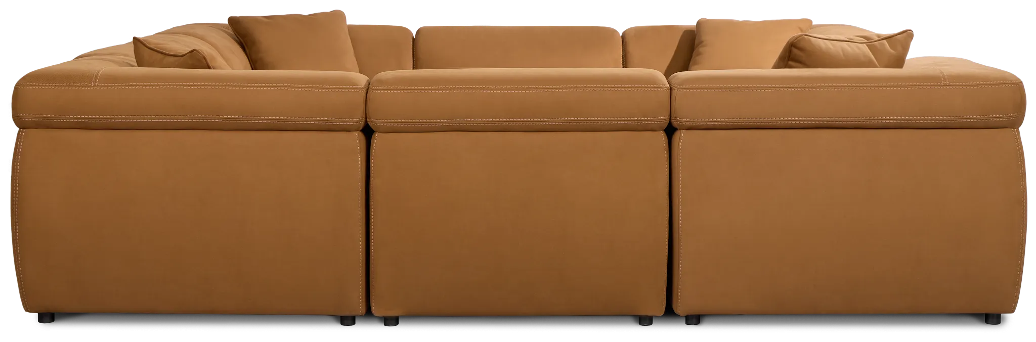 Aria Medium Brown Micro Immersive 10-piece Modular Sectional W/4 Speakers