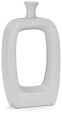 Dewey White Medium Vase