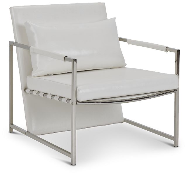 Russell White Uph Accent Chair