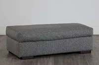 Veronica Dark Gray Down Ottoman