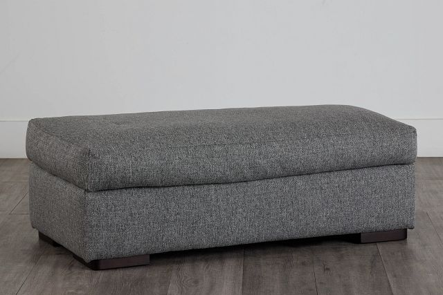 Veronica Dark Gray Down Ottoman