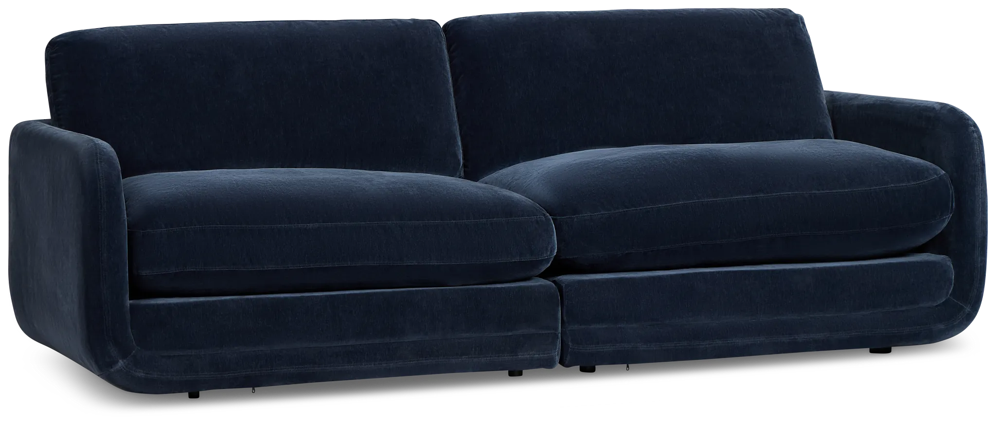 Jules Dark Blue Velvet 2 Piece Modular Sofa