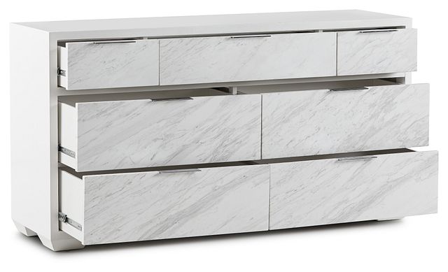 Ocean Drive White Marble Dresser