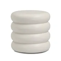 Four Hands West Ivory Concrete Round End Table