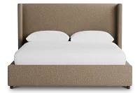 Captiva Merino Brown 48" Upholstered Shelter Bed