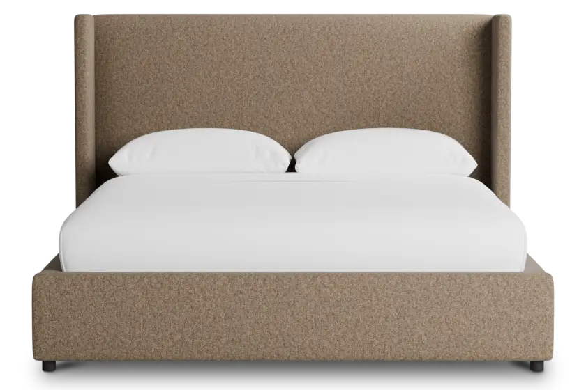 Captiva Merino Brown 48" Upholstered Shelter Bed Captiva Merino Brown 48" Upholstered Shelter Bed