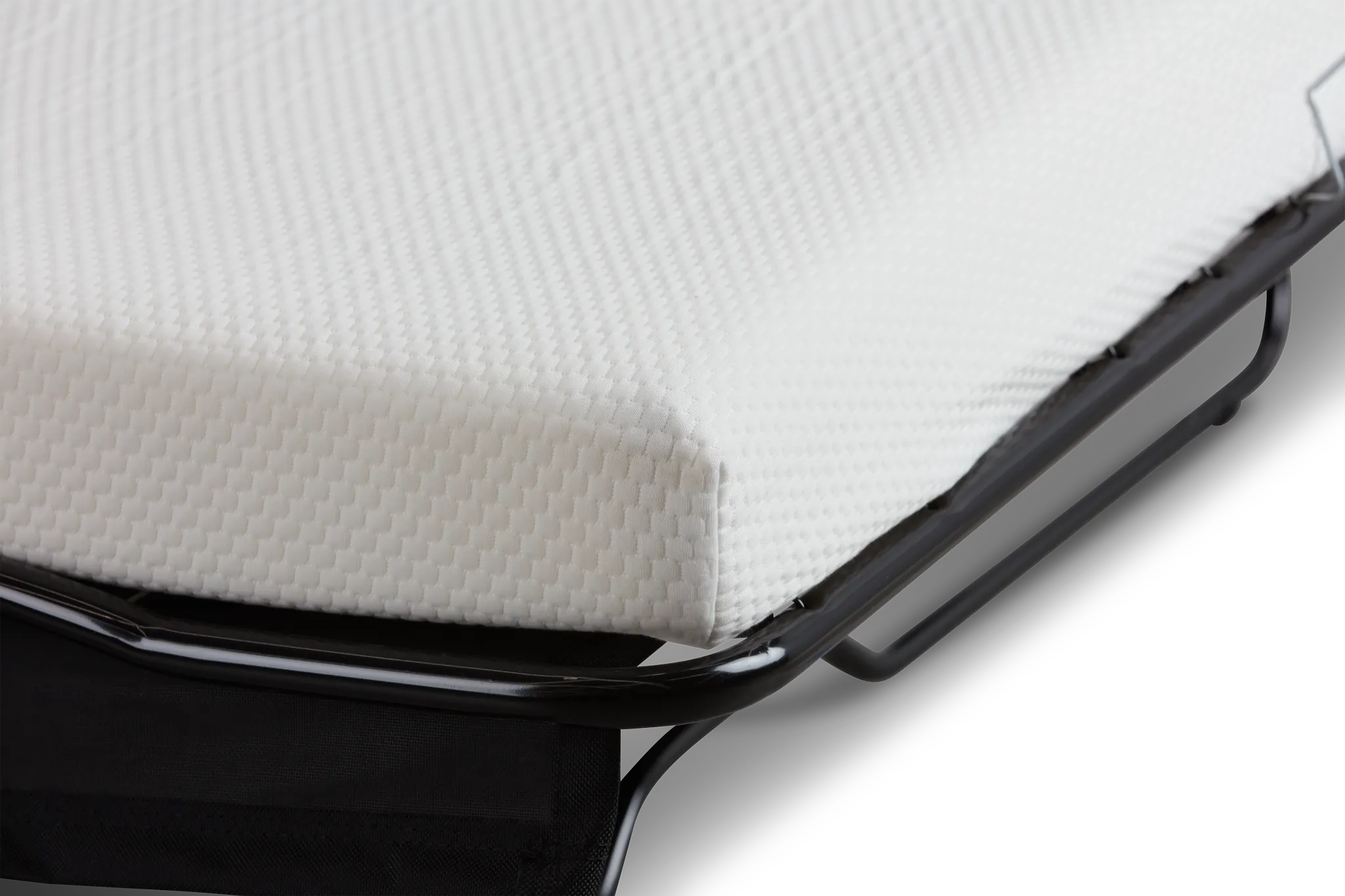 Austin White Fabric Memory Foam Sleeper