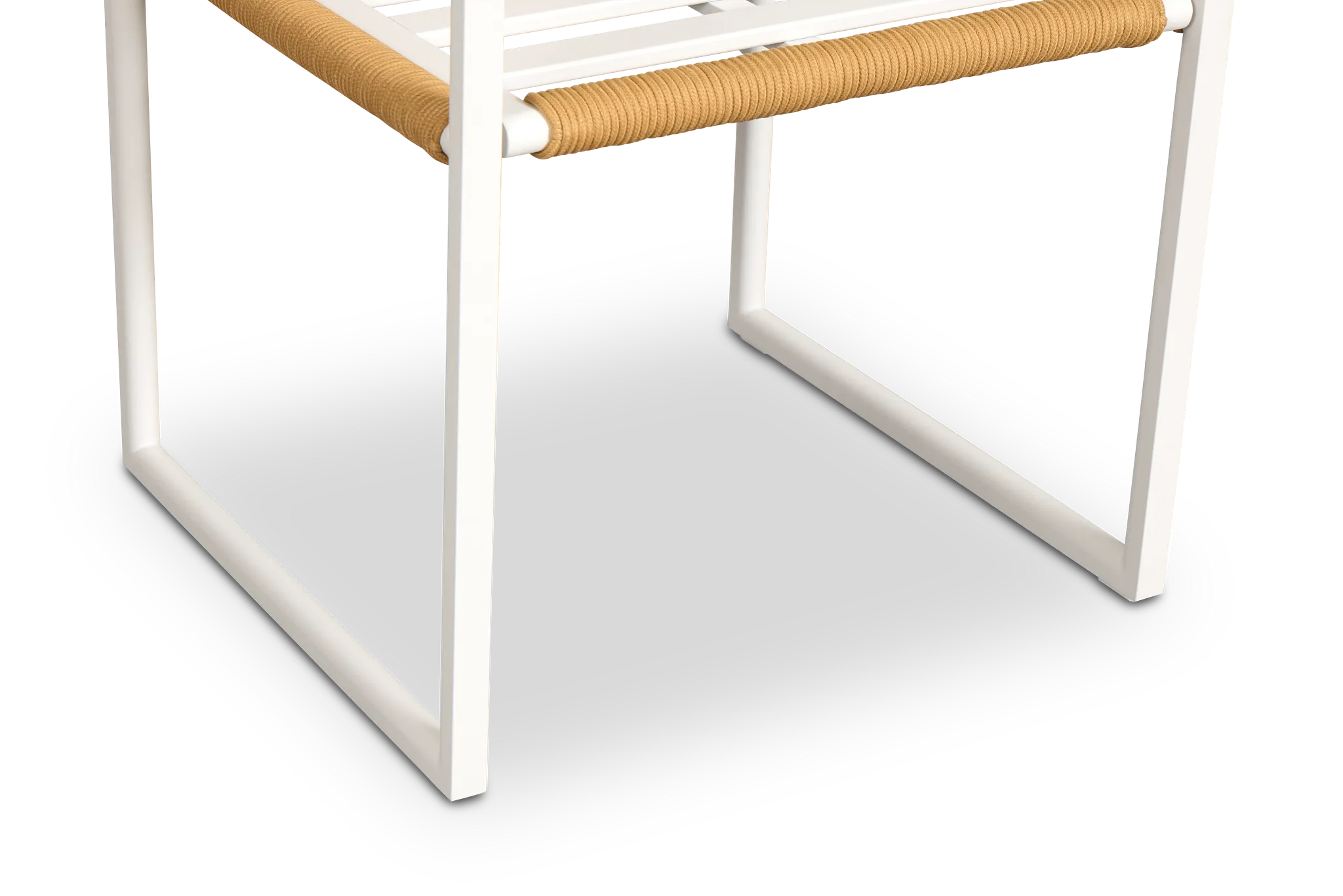 Sunrise White Teak Arm Chair Frame