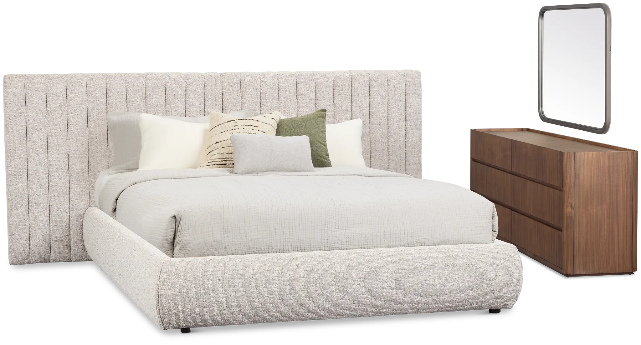 Nomad Gray Uph Spread Bedroom With Mid-tone Cases