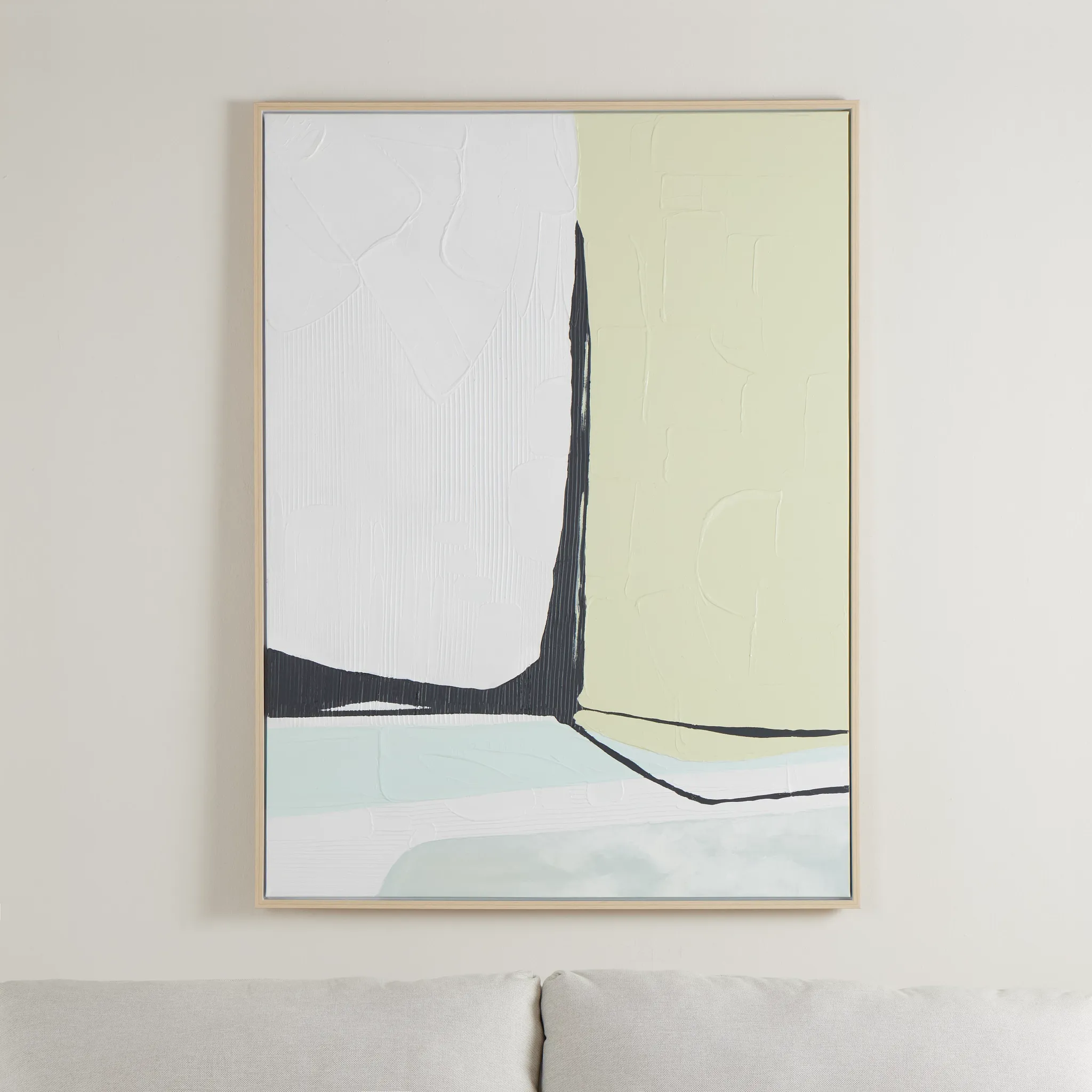 Vaiana Light Green Canvas Wall Art