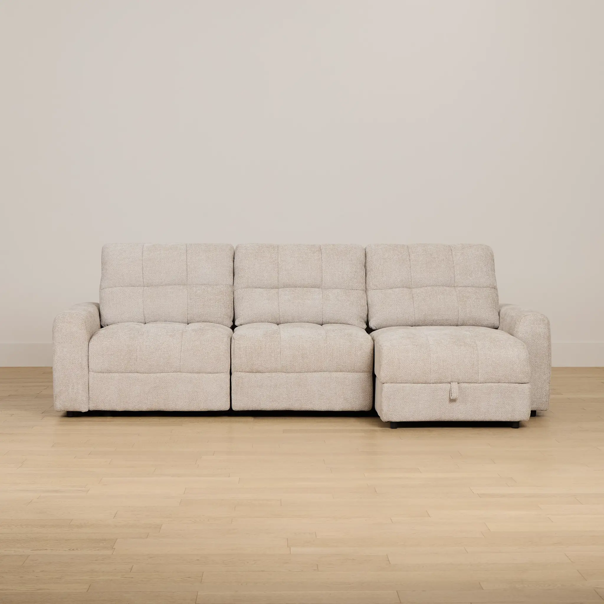 Hendrix Light Taupe Fabric Right Power Extension Chaise Sectional Hendrix Light Taupe Fabric Right Power Extension Chaise Sectional