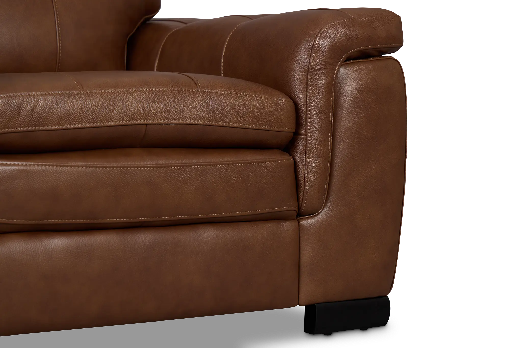Braden Medium Brown Leather Sofa Braden Medium Brown Leather Sofa
