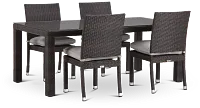 Zen Gray 72" Rectangular Table & 4 Chairs