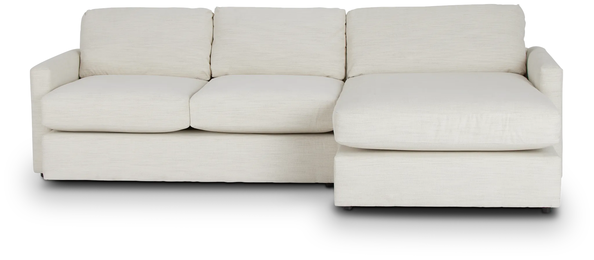 Noah Ivory Fabric Right Chaise Sectional