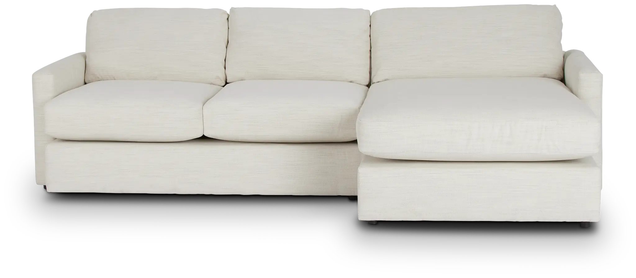 Noah Ivory Fabric Right Chaise Sectional Noah Ivory Fabric Right Chaise Sectional