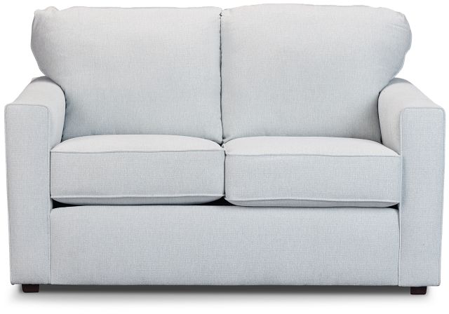 Avalon Light Blue Fabric Loveseat